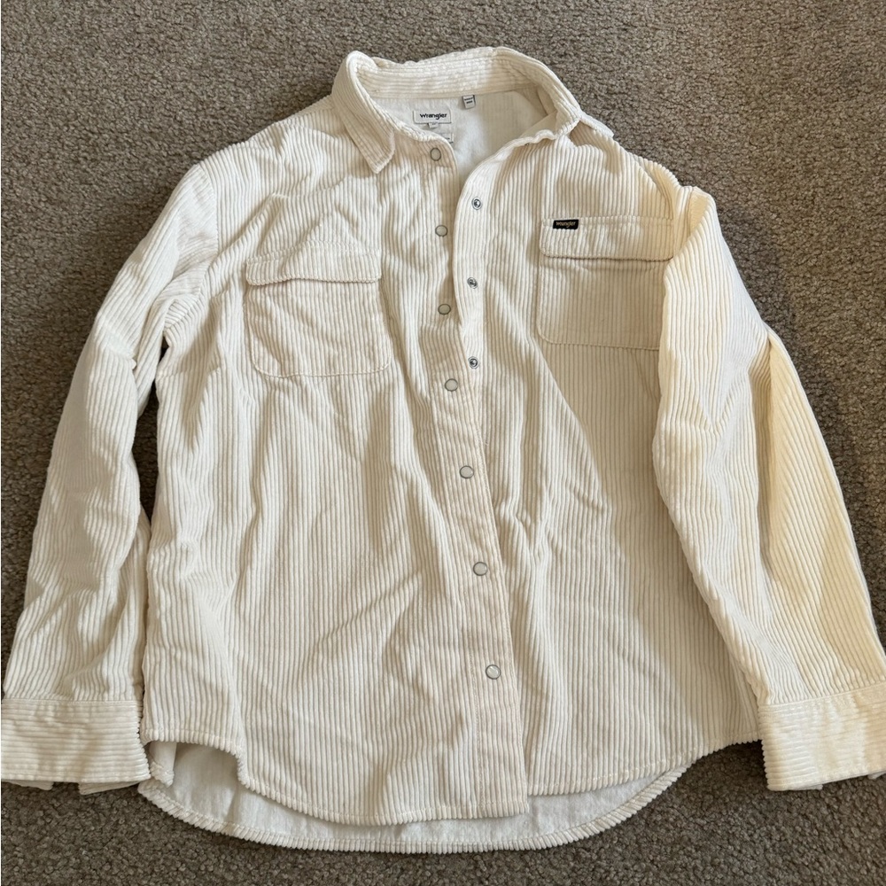 Corduroy white shacket (shirt-jacket)